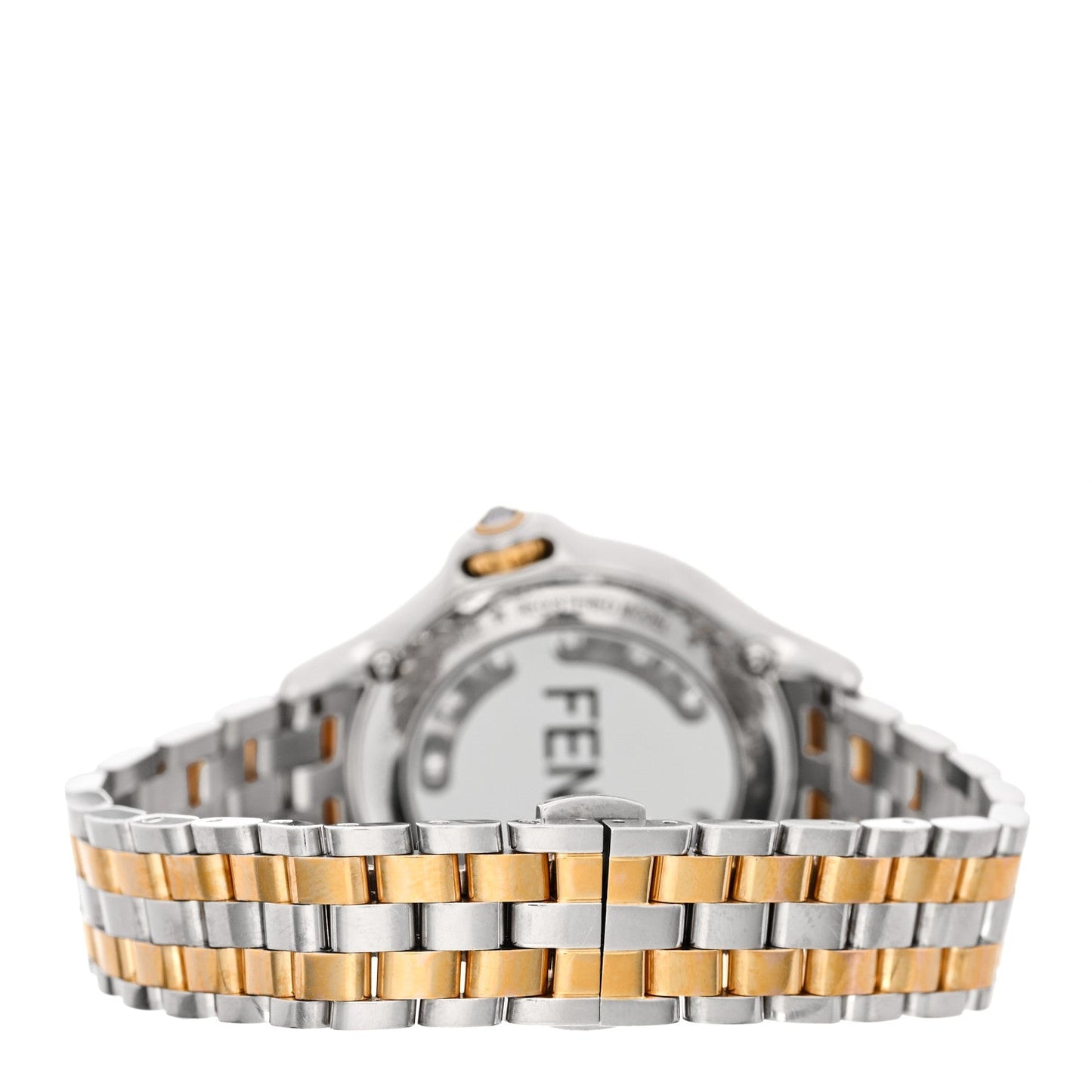 Stainless Steel Diamond Topaz 38mm Crazy Carats Two Tone Quartz Watch Silver