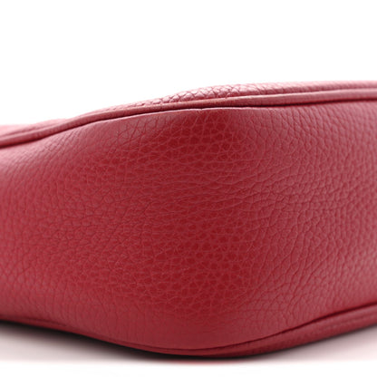 Pebbled Calfskin Small Soho Disco Bag Tabasco Red