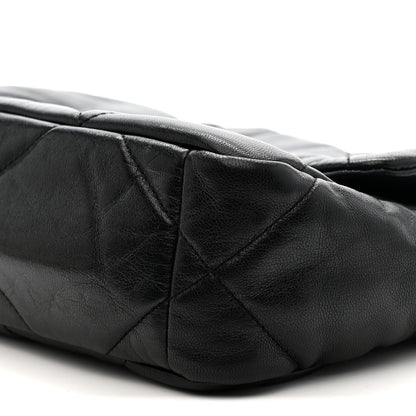 Goatskin Quilted Medium Chanel 19 Flap Black