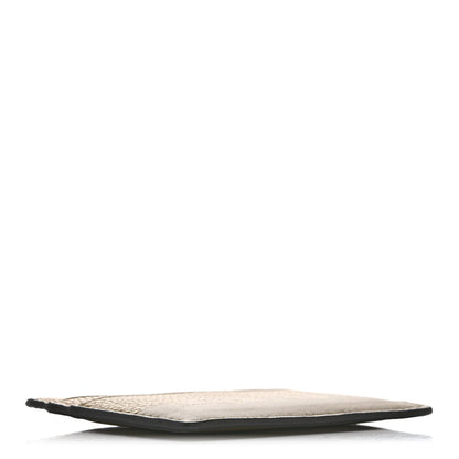 Grained Calfskin Signature Plain Card Holder