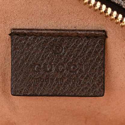 GG Supreme Monogram Web Mini Ophidia Round Shoulder Bag Brown