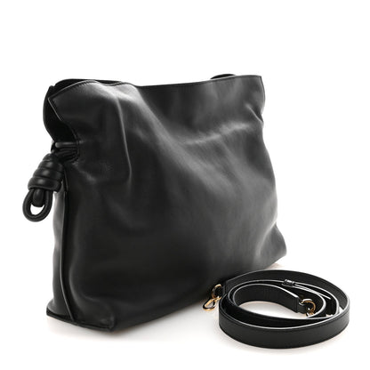 Nappa Medium Flamenco Knot Bag Black