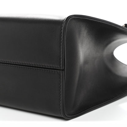 Polished Saddle Calfskin Small Alexia Bag Black