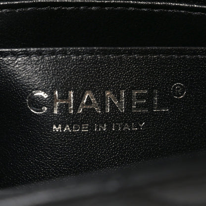 Lambskin Quilted Mini Rectangular Flap Black