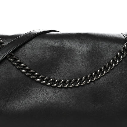 Calfskin Large Boy Reverso Flap Black
