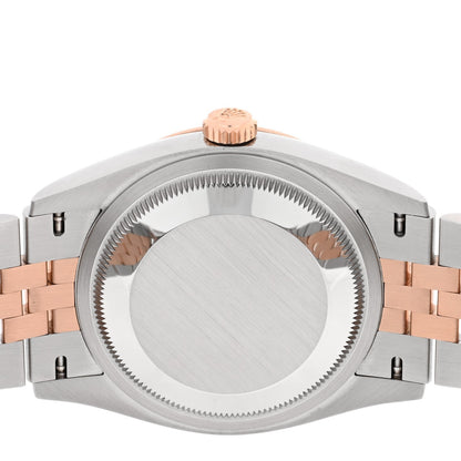 Stainless Steel 18K Everose Gold 36mm Oyster Perpetual Wimbledon Datejust Watch Slate 126231