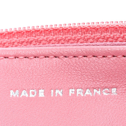 Lambskin Camellia Embossed Wallet on Chain WOC Pink