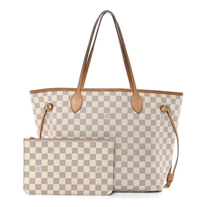 Damier Azur Neo Neverfull MM Rose Ballerine