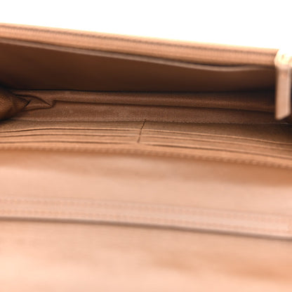 Metallic Calfskin Quilted 2.55 Reissue Wallet On Chain WOC Bronze