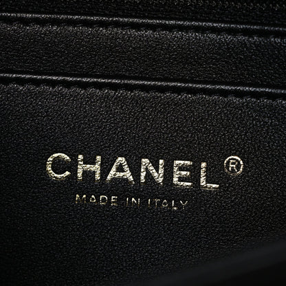 Lambskin Quilted Mini Rectangular Flap Black