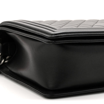 Lambskin Quilted New Medium Boy Flap Black