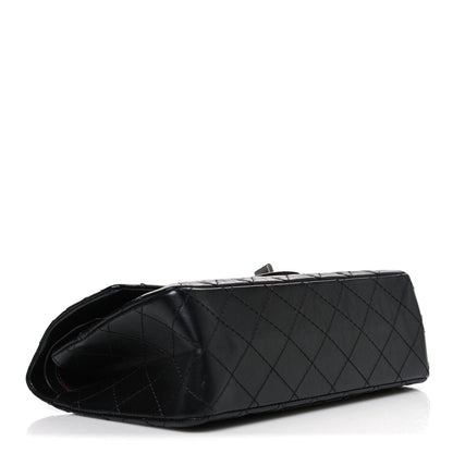 Aged Calfskin Quilted 2.55 Reissue 225 Flap Black