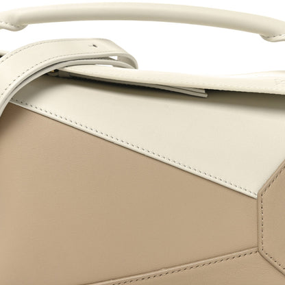 Classic Calfskin Small Puzzle Edge Bag Soft White Paper Craft