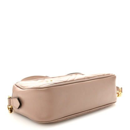 Calfskin Matelasse Small GG Marmont Chain Shoulder Bag Porcelain Rose