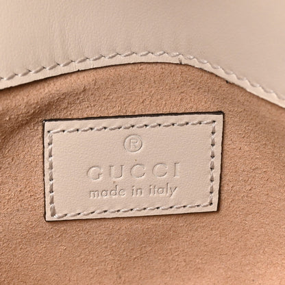 Calfskin Matelasse Super Mini GG Marmont Shoulder Bag White