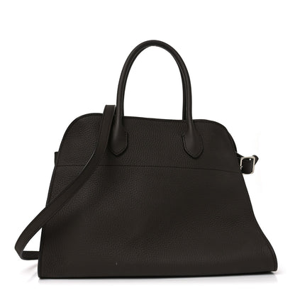 Matte Grained Calfskin Soft Margaux 12 Dark Chocolate