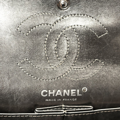Aged Calfskin Quilted 2.55 Reissue Mini Flap Dark Silver