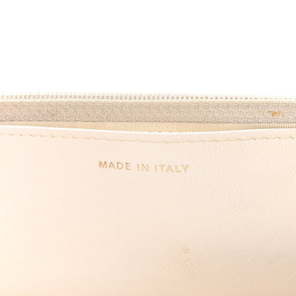 Lambskin Quilted Romance Wallet On Chain WOC White