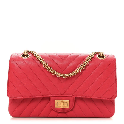 Sheepskin Chevron Quilted 2.55 Reissue 225 Flap Dark Pink