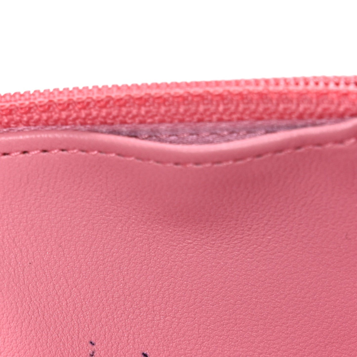 Lambskin Camellia Embossed Wallet on Chain WOC Pink