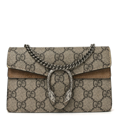 GG Supreme Monogram Super Mini Dionysus Shoulder Bag Taupe