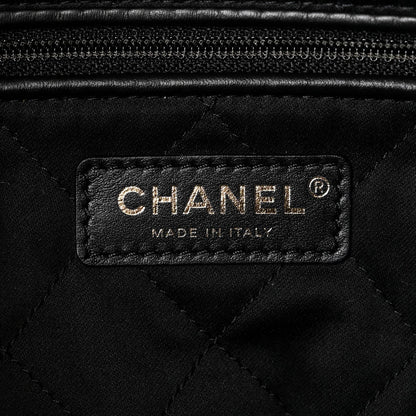 Shiny Calfskin Quilted Small Chanel 22 Black