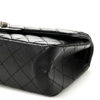 Aged Calfskin Quilted 2.55 Reissue 225 Flap Black
