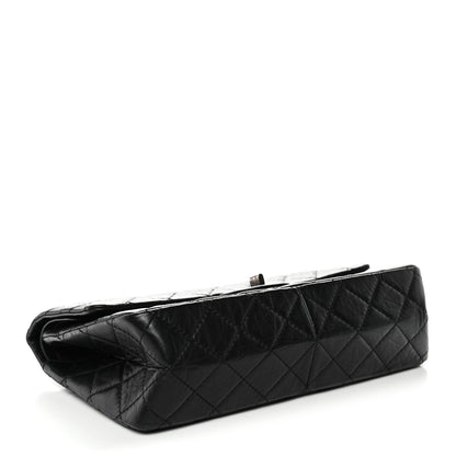 Aged Calfskin Quilted 2.55 Reissue 226 Flap Black