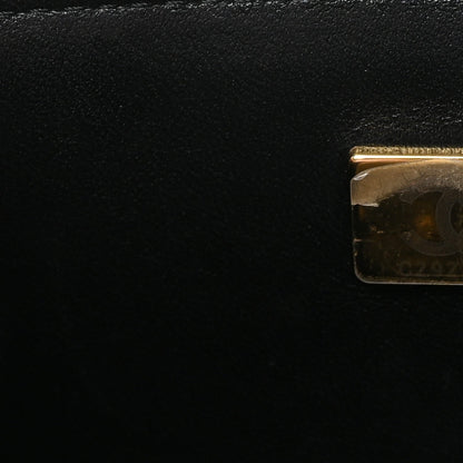 Lambskin Quilted Mini Rectangular Flap Black