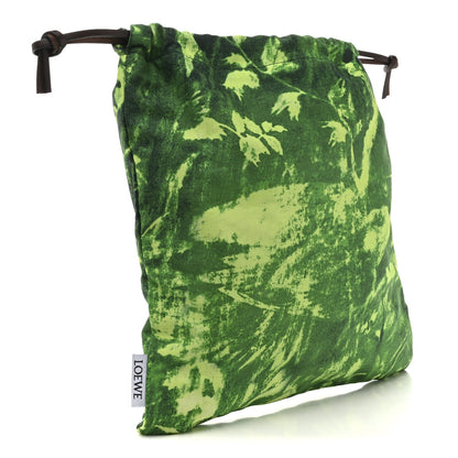 Canvas Paula's Ibiza Parrot Print Small Drawstring Pouch Green