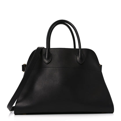 Polished Saddle Calfskin Soft Margaux 12 Black