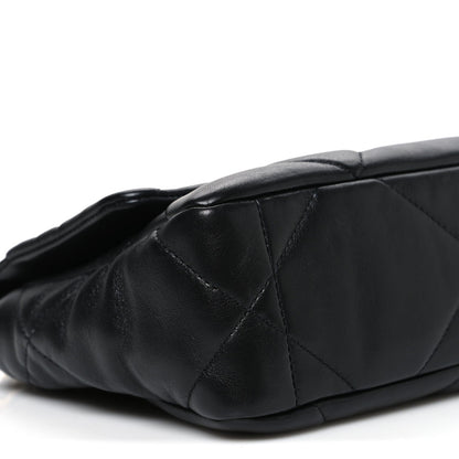 Lambskin Quilted Medium Chanel 19 Flap Black