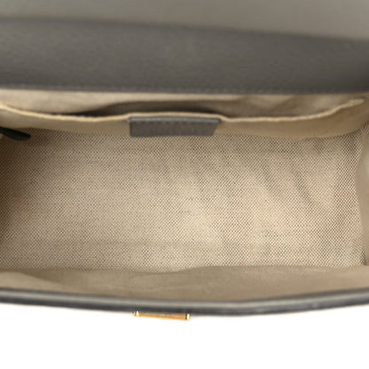 Cellarius Calfskin Mini GG Marmont Top Handle Bag Deep Grey