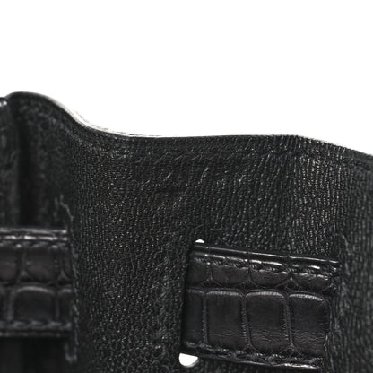 Matte Alligator Kelly Retourne 28 Black