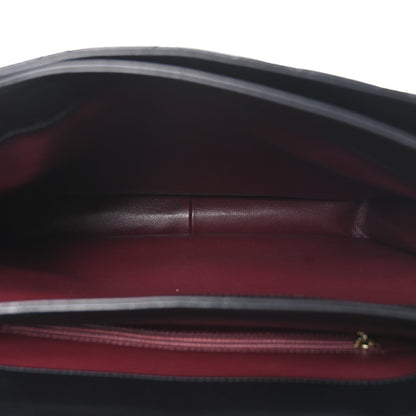 Lambskin Quilted Large Trendy CC Dual Handle Flap Bag Black