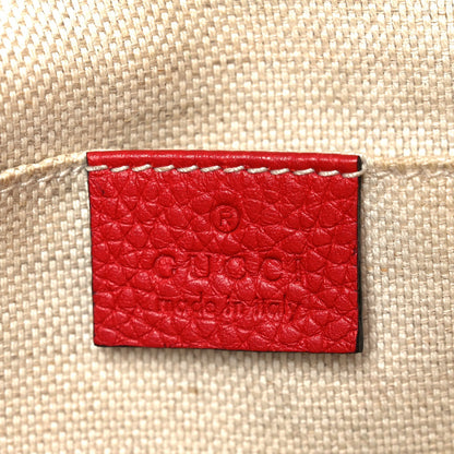 Pebbled Calfskin Small Soho Disco Bag Vibrant Red