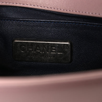 Fur Calfskin Small Boy Flap Pink