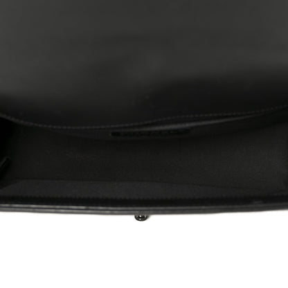 Calfskin Quilted Medium Boy Flap So Black