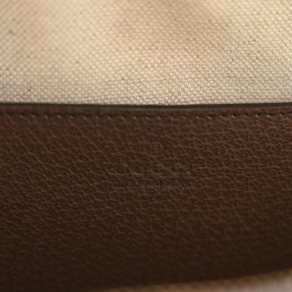 GG Supreme Monogram Web Small Ophidia Top Handle Shoulder Bag Brown