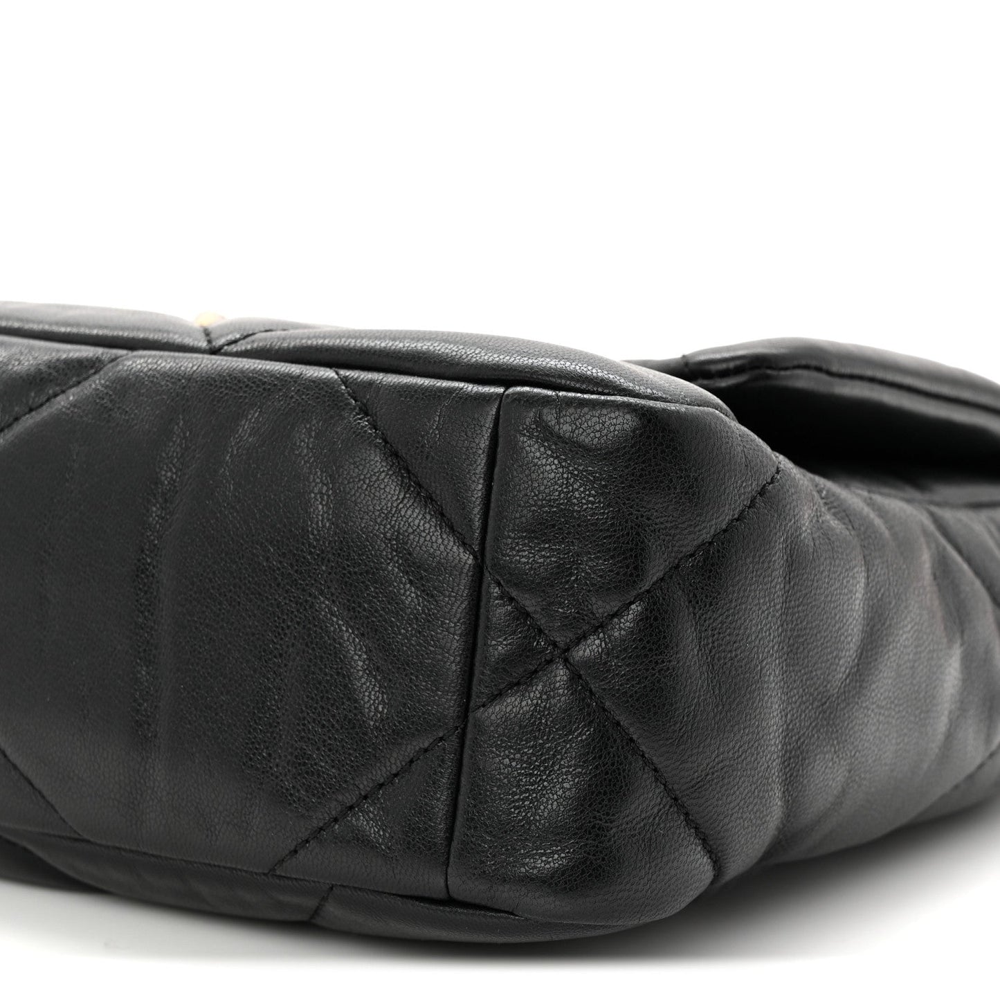Goatskin Quilted Medium Chanel 19 Flap Black