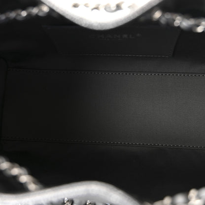 Metallic Caviar Quilted Mini Chanel 25 Handbag Anthracite