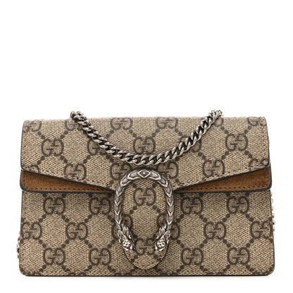 GG Supreme Monogram Super Mini Dionysus Shoulder Bag Taupe