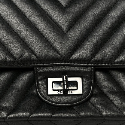 Sheepskin Chevron Quilted 2.55 Reissue 225 Double Flap So Black