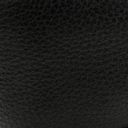 Pebbled Calfskin Small Soho Disco Bag Black