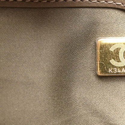 Suede Quilted Medium Chanel 25 Handbag Grey