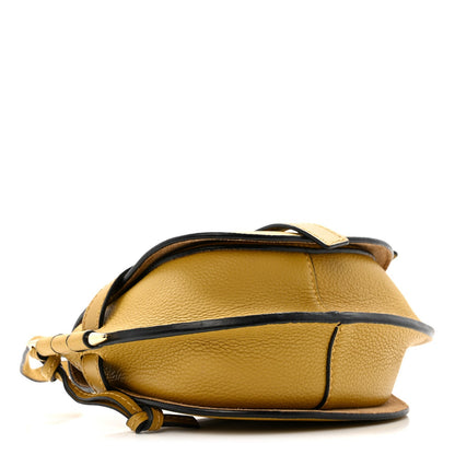 Grained Calfskin Mini Gate Crossbody Bag Yellow