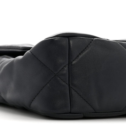 Goatskin Quilted Medium Chanel 19 Flap Navy Blue