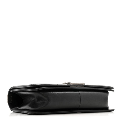 Caviar Quilted Medium Boy Flap Black