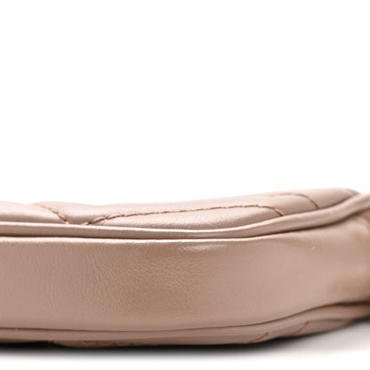 Calfskin Matelasse Mini GG Marmont Chain Crossbody Bag Porcelain Rose