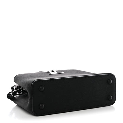 Matte Taurillon Capucines East West Mini All Black